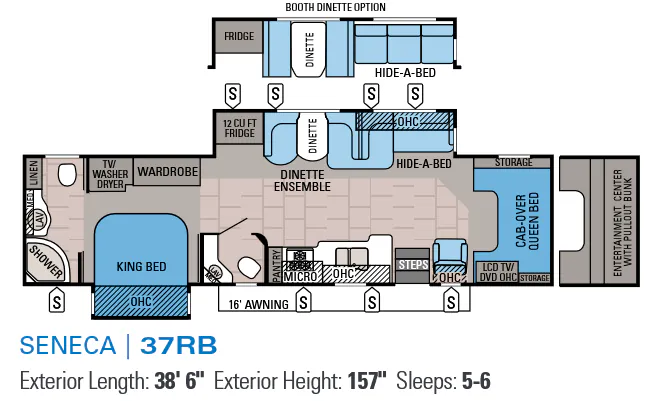Jayco Seneca 37RB floor plan
