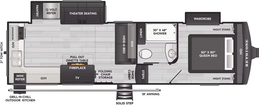 2026 Keystone Arcadia Super Lite 260SLCL floor plan