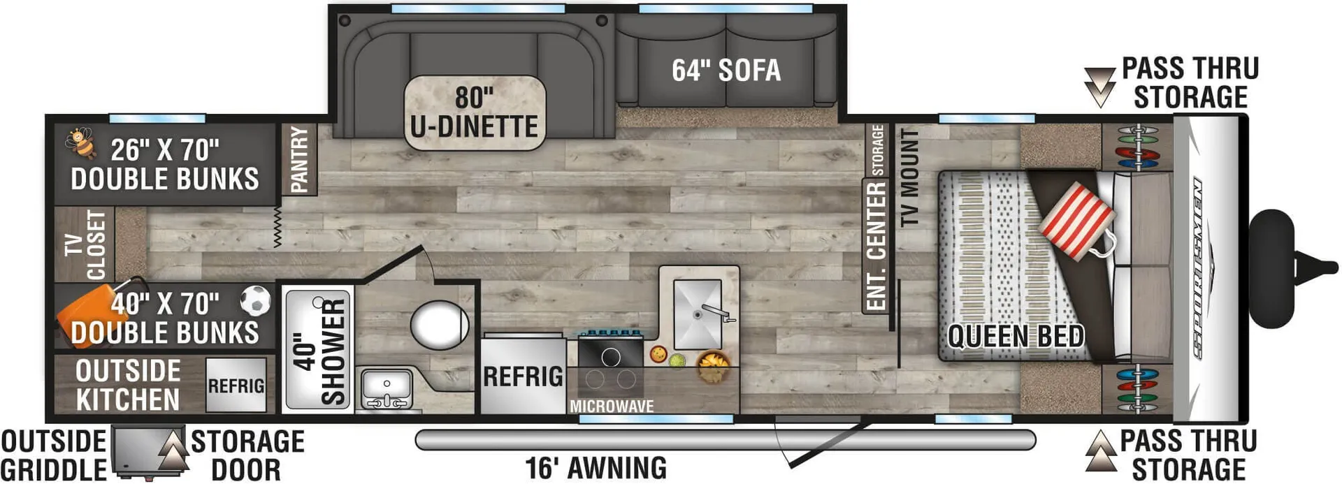 K-Z Sportsmen SE 301BHKSE floor plan
