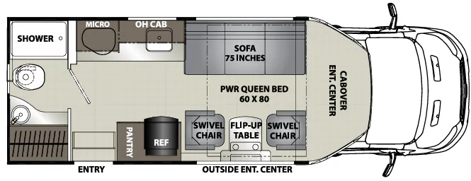 Coachmen Orion Traveler T24RB floor plan