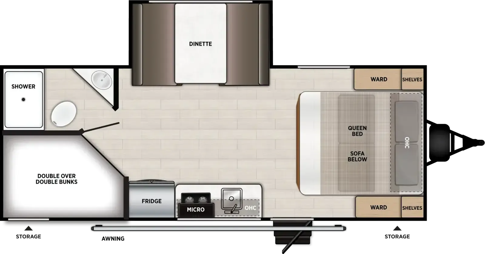 2027 Forest River Salem FSX 178BH floor plan