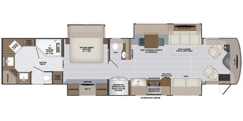2023 Holiday Rambler Armada 44LE - Floor plan
