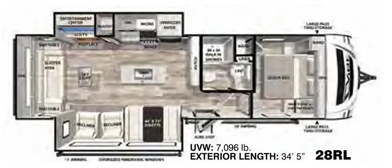 Forest River Vibe 28RL floor plan