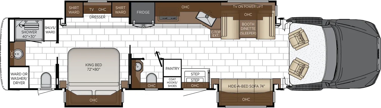 Newmar Supreme Aire 4341 floor plan