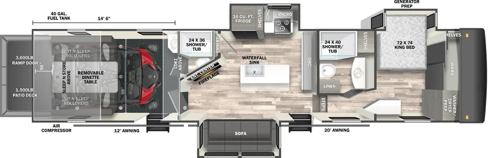Forest River Sandstorm 4015GX floor plan