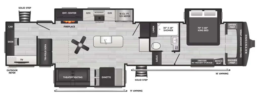 2026 Keystone Arcadia 3790RO floor plan