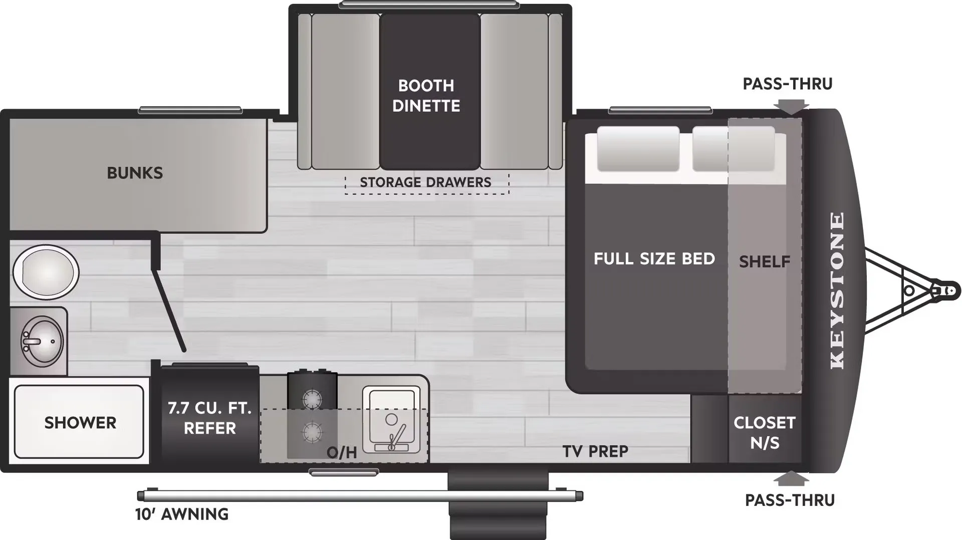 Keystone Springdale Mini 1760BH floor plan