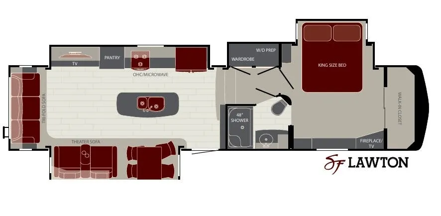 Cruiser RV South Fork LAWTON floor plan