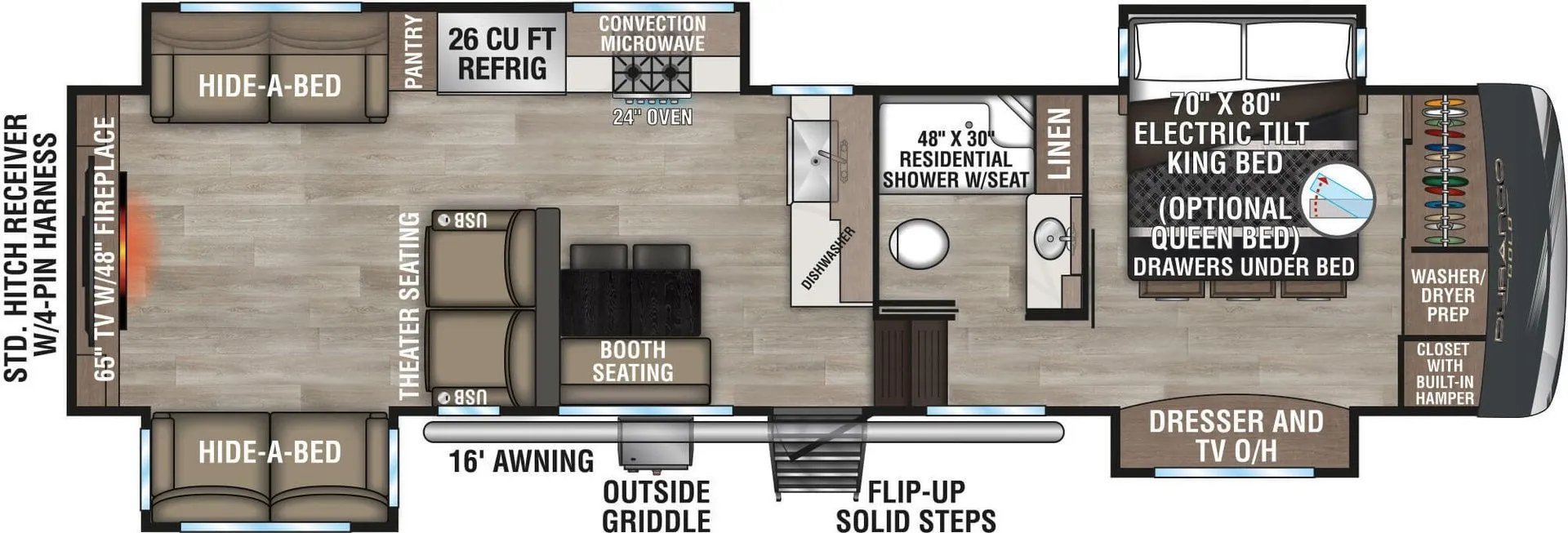 K-Z Durango Gold G360REQ floor plan