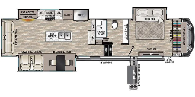 2021 Forest River Cedar Creek 360RL - Floor plan