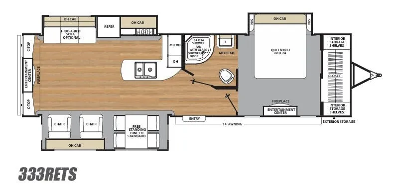 Coachmen Catalina Legacy Edition 333RETS floor plan