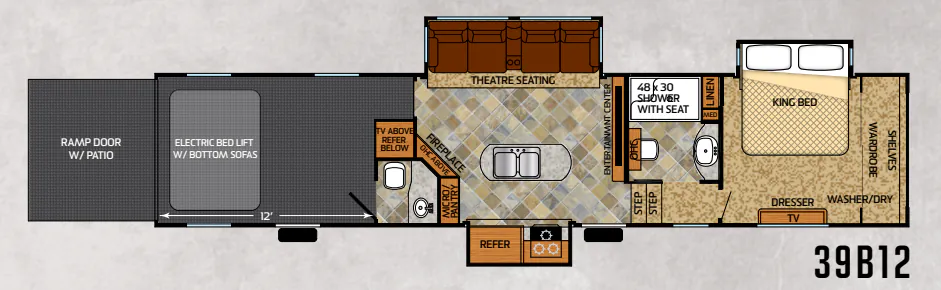 Forest River Vengeance Touring Edition 39B12 floor plan