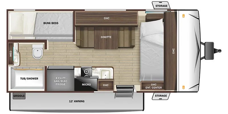2022 Highland Ridge Range Lite Air 17BH - Floor plan
