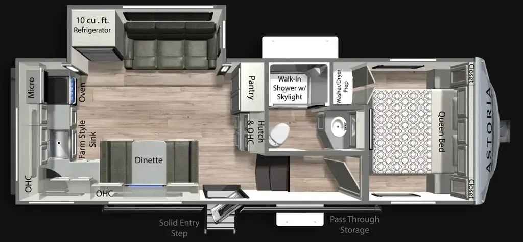 2024 Dutchmen Astoria 230ML floor plan