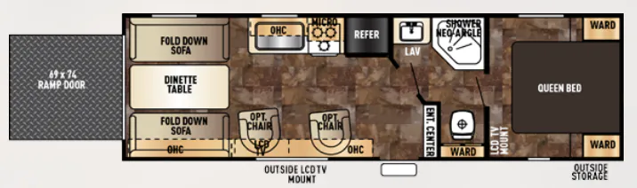 Forest River Cherokee Grey Wolf 26RR floor plan