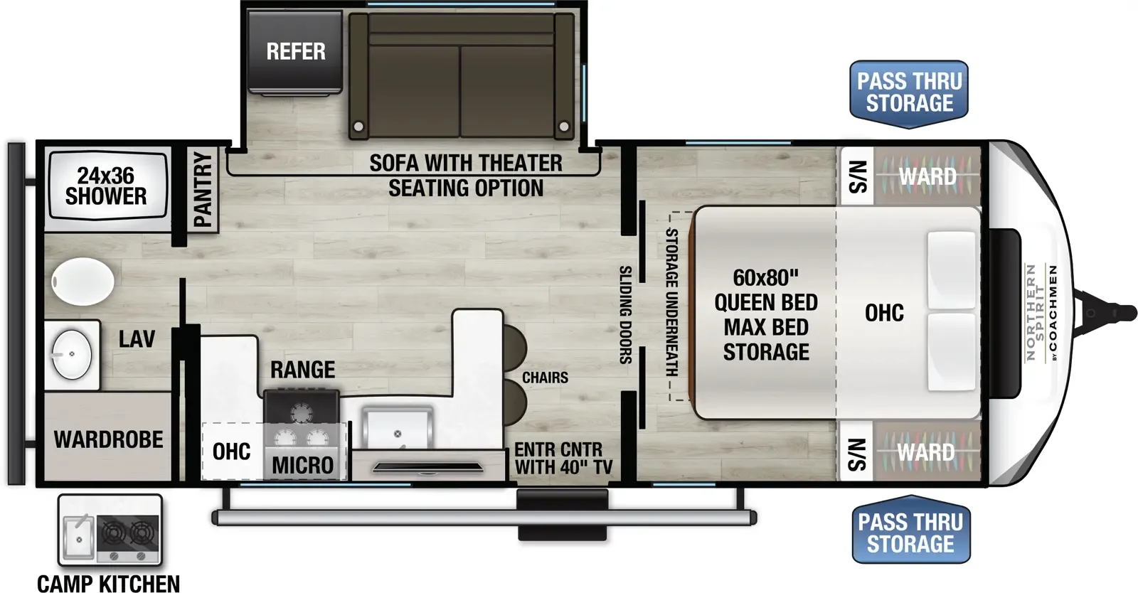 2026 Coachmen Northern Spirit 2353RB - Floor plan