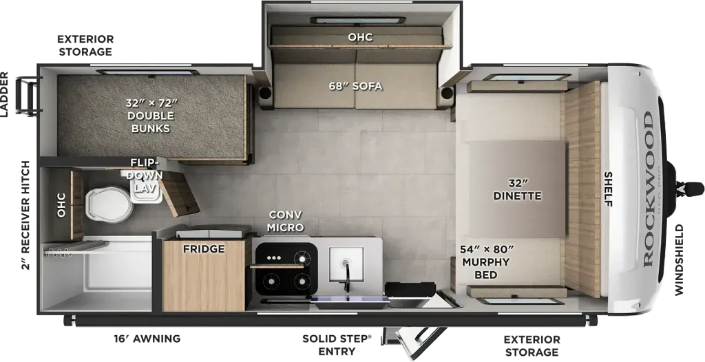 2027 Forest River Rockwood GEO Pro G20SBH floor plan
