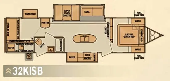 Cruiser RV Radiance 32KISB floor plan