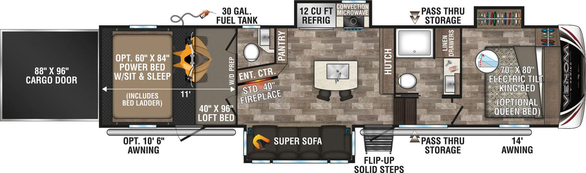 K-Z Venom V-Series V3411TK floor plan