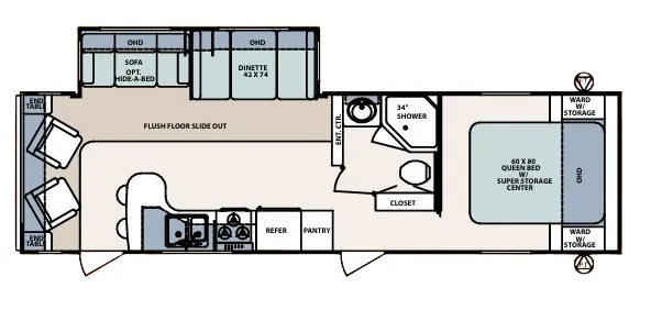 Forest River Surveyor SV-302 floor plan