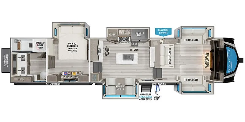 2025 Grand Design Solitude 382WB - Floor plan