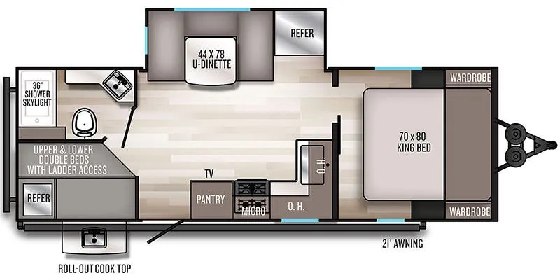Palomino Solaire 243BHS floor plan