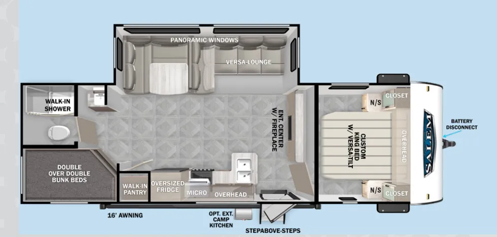 2017 Forest River Salem 28DBUD - Floor plan
