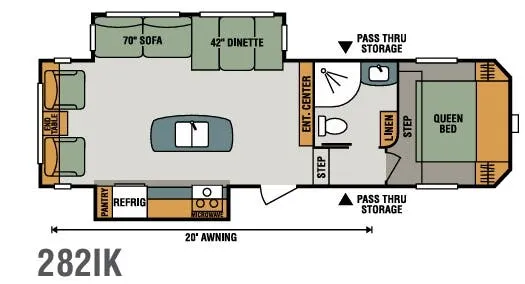 K-Z Sportsmen 282IK floor plan
