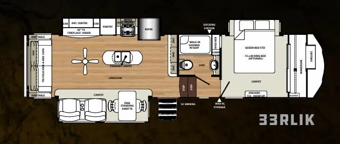 Forest River Sierra 33RLIK floor plan