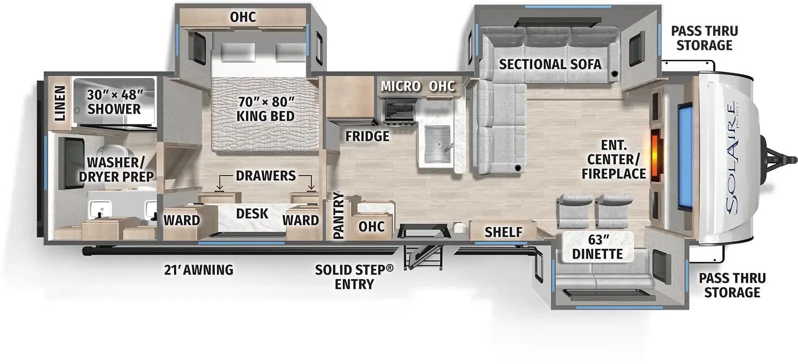 Palomino Solaire 3300FLBS floor plan