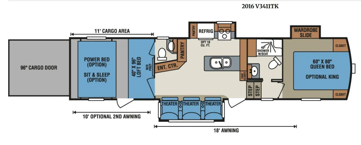 K-Z Venom V3411TK floor plan