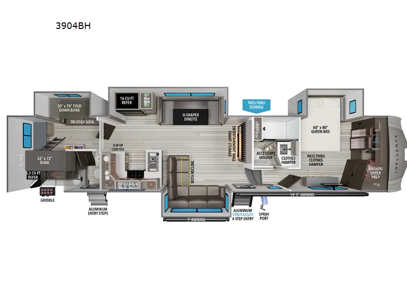2026 Grand Design Influence 3904BH - Photo 3