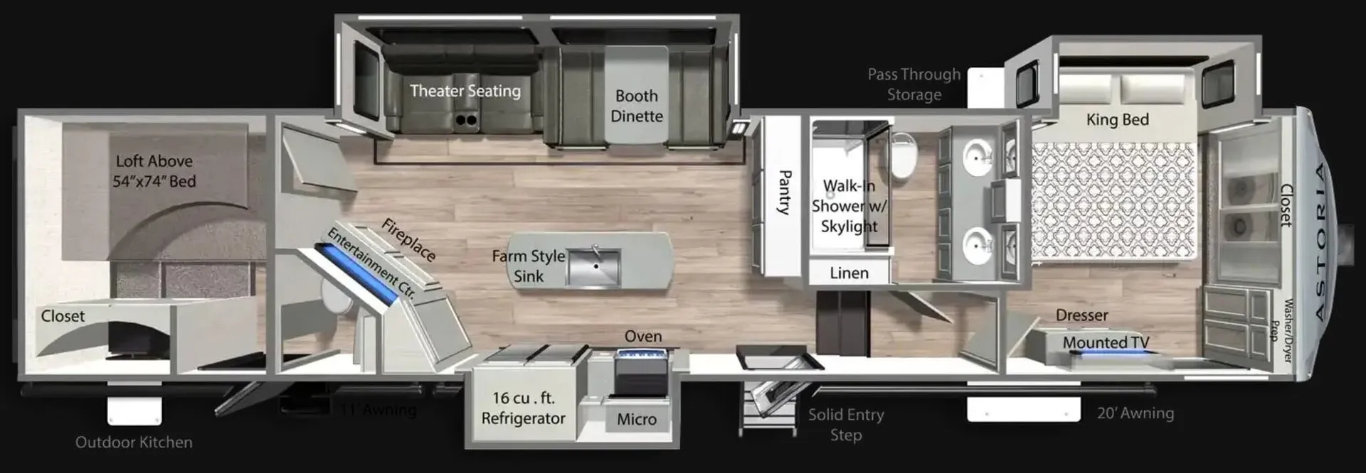 2025 Dutchmen Astoria 3603LFP - Floor plan