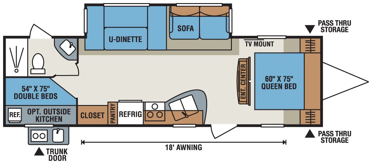 K-Z Sportsmen S302BH floor plan