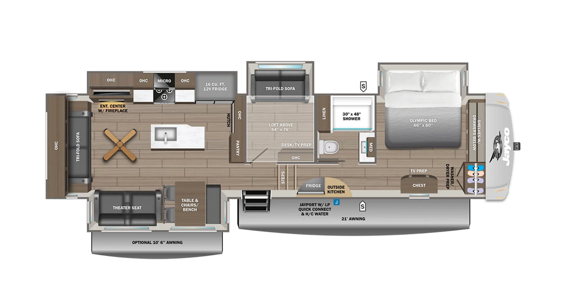 2027 Jayco Eagle 355MBQS - Floor plan