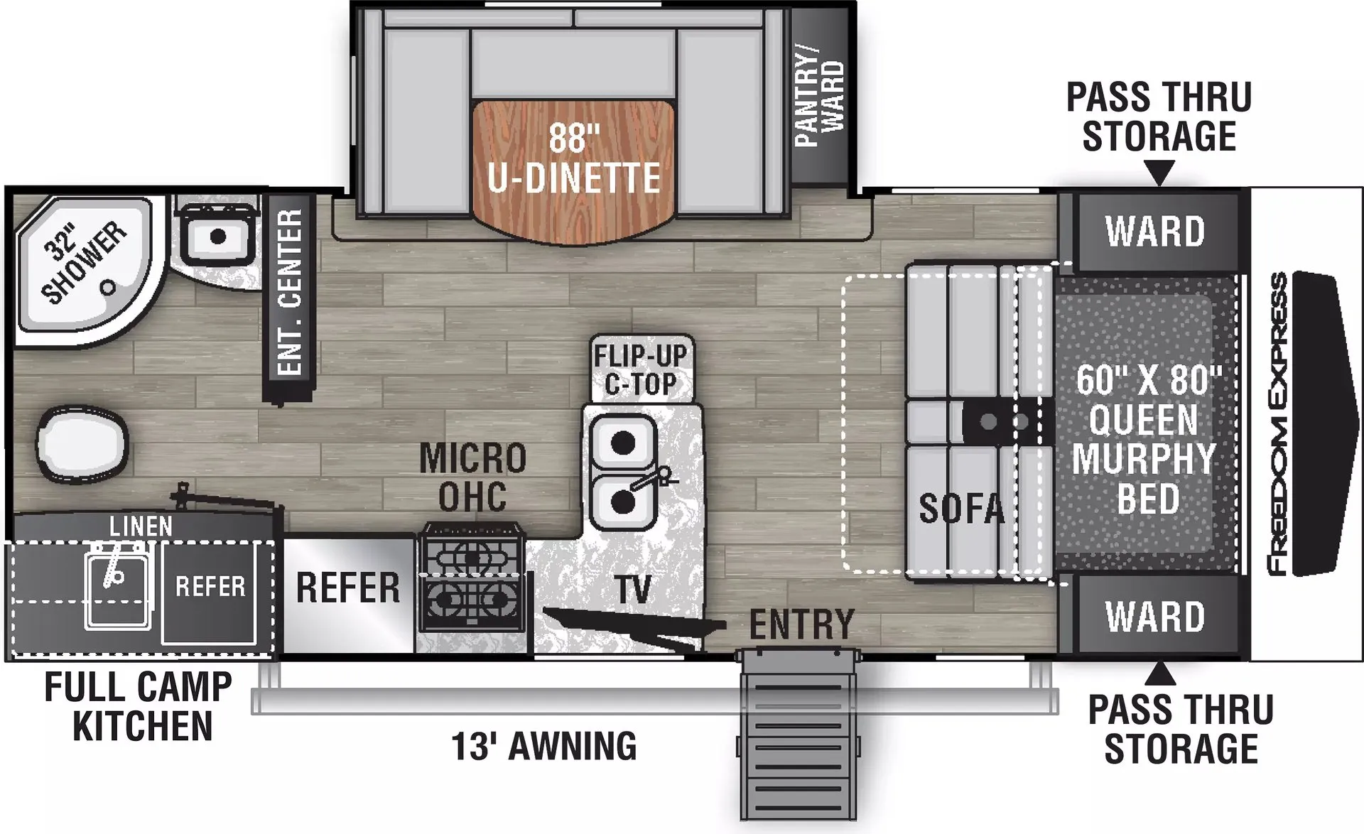 Coachmen Freedom Express 226RBS floor plan