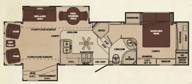 2011 Carriage Cameo 34SB3 - Floor plan