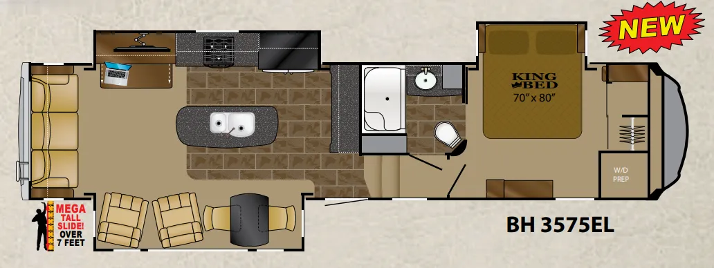 Heartland Bighorn 3575EL floor plan