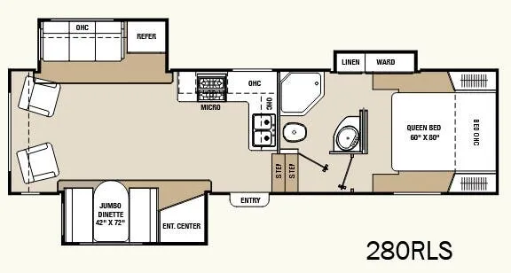 Coachmen Chaparral Lite 280RLS floor plan