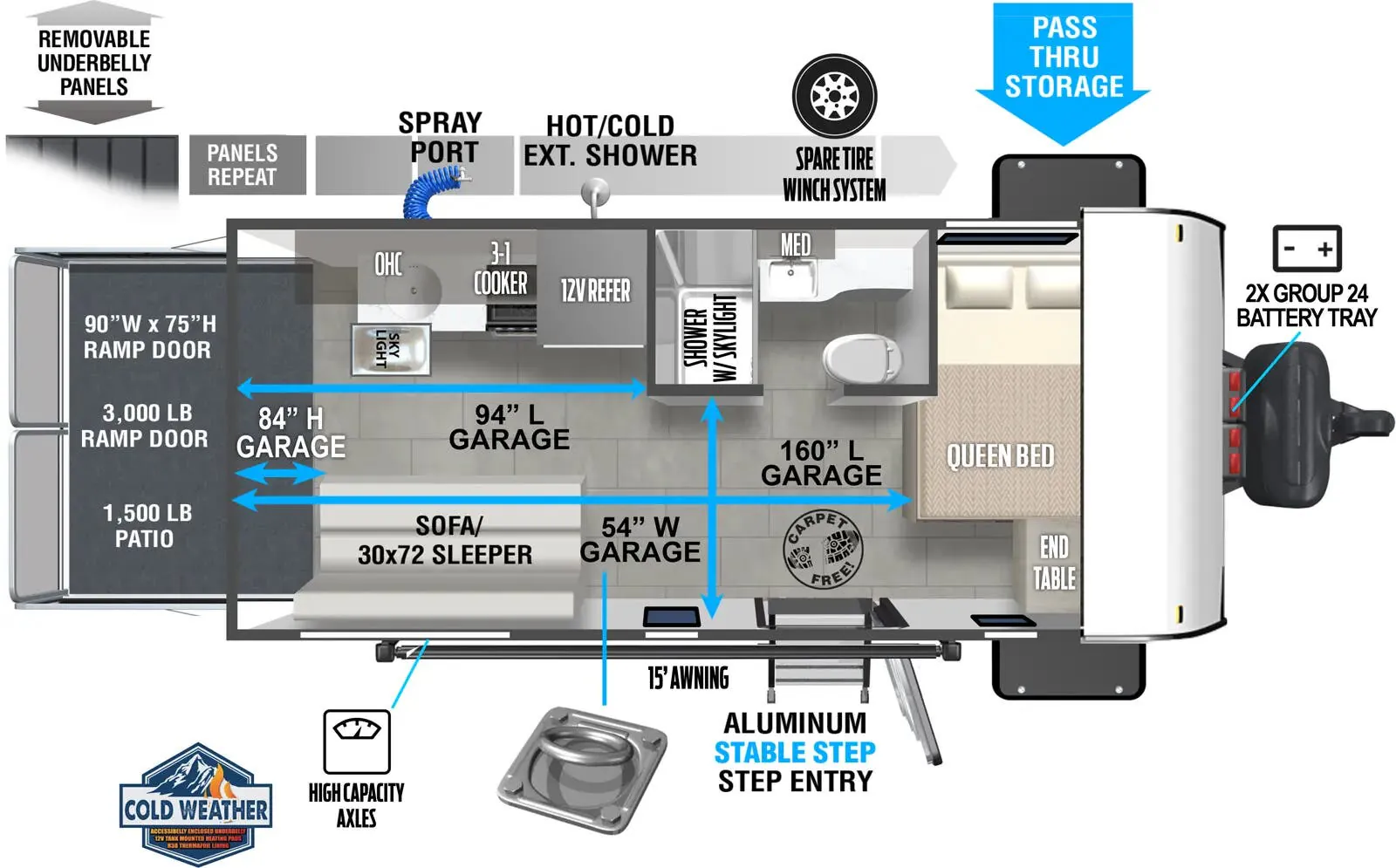 Forest River Wildwood FSX Max Series 175RTK Platinum floor plan