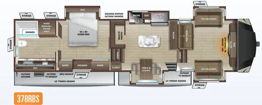Highland Ridge Silverstar 378RBS floor plan
