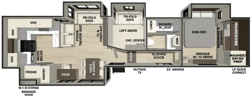 Forest River Cedar Creek 390RKB floor plan