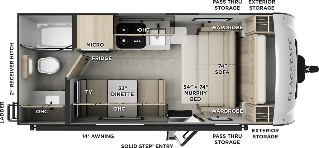 2026 Forest River Flagstaff E-Pro E19FD floor plan