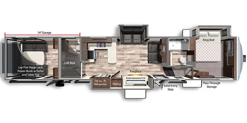 2022 Dutchmen Voltage 4245 - Floor plan