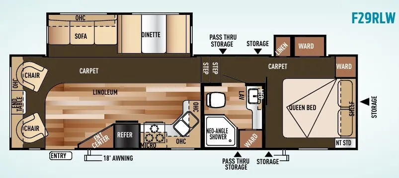 Forest River Wildwood F29RLW floor plan