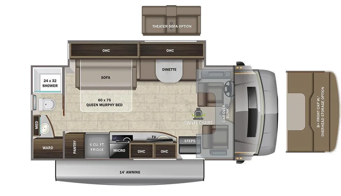 Entegra Coach Qwest 24R floor plan