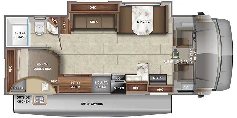 Jayco Redhawk 25R floor plan