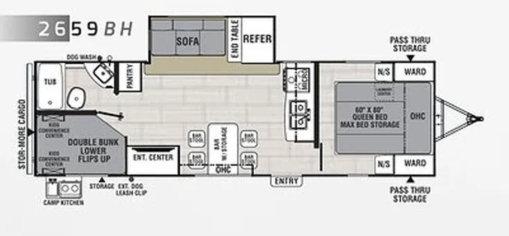Coachmen Northern Spirit 2659BH floor plan