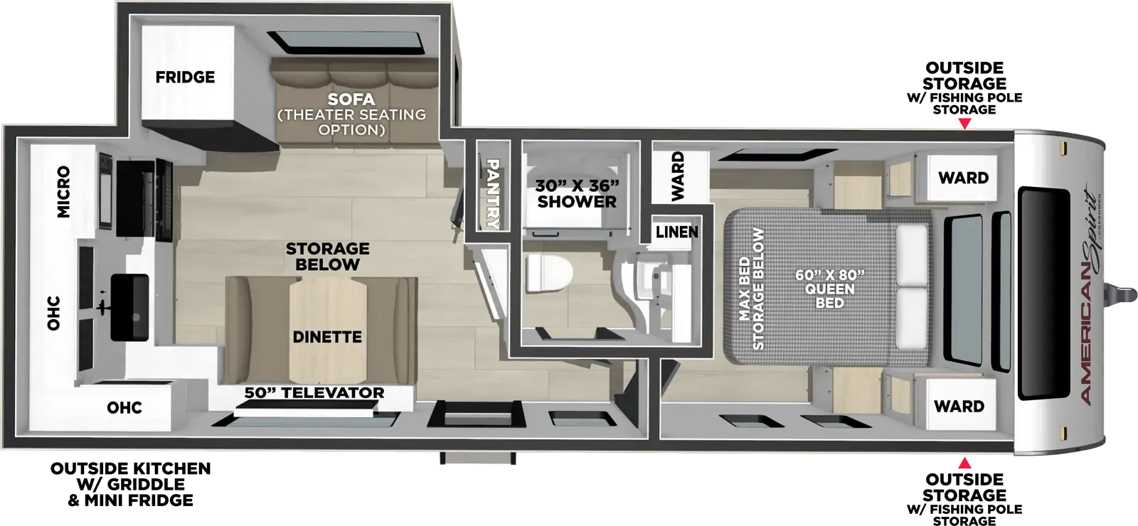 2027 Coachmen American Spirit 2560RK - Floor plan
