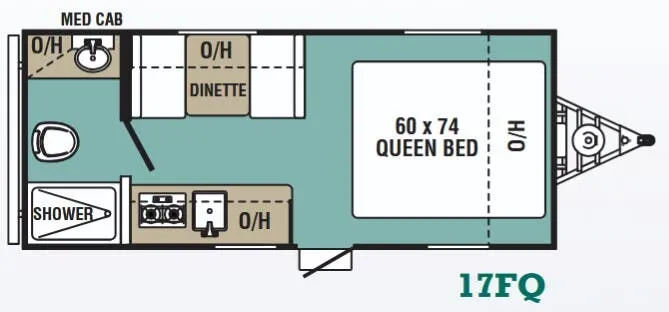Forest River Viking 17FQ floor plan
